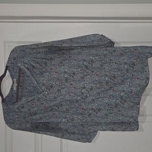 Floral Blue Blouse